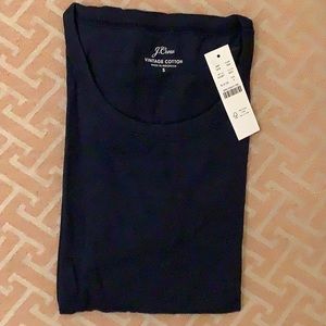 JCrew Vintage Cotton L/S Tshirt Navy size S NWT